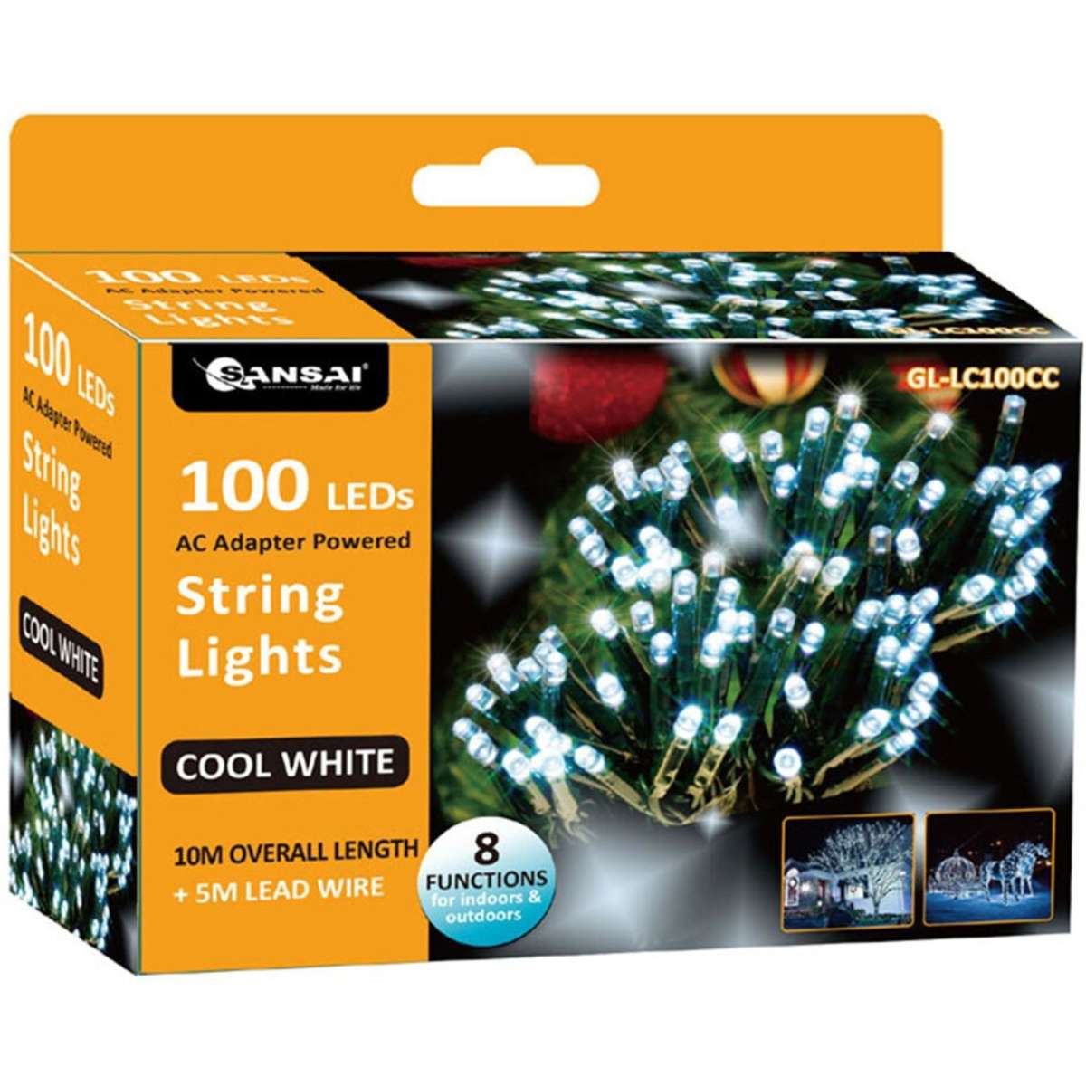 Sansai String Lights Cool White 100 LED Woolworths