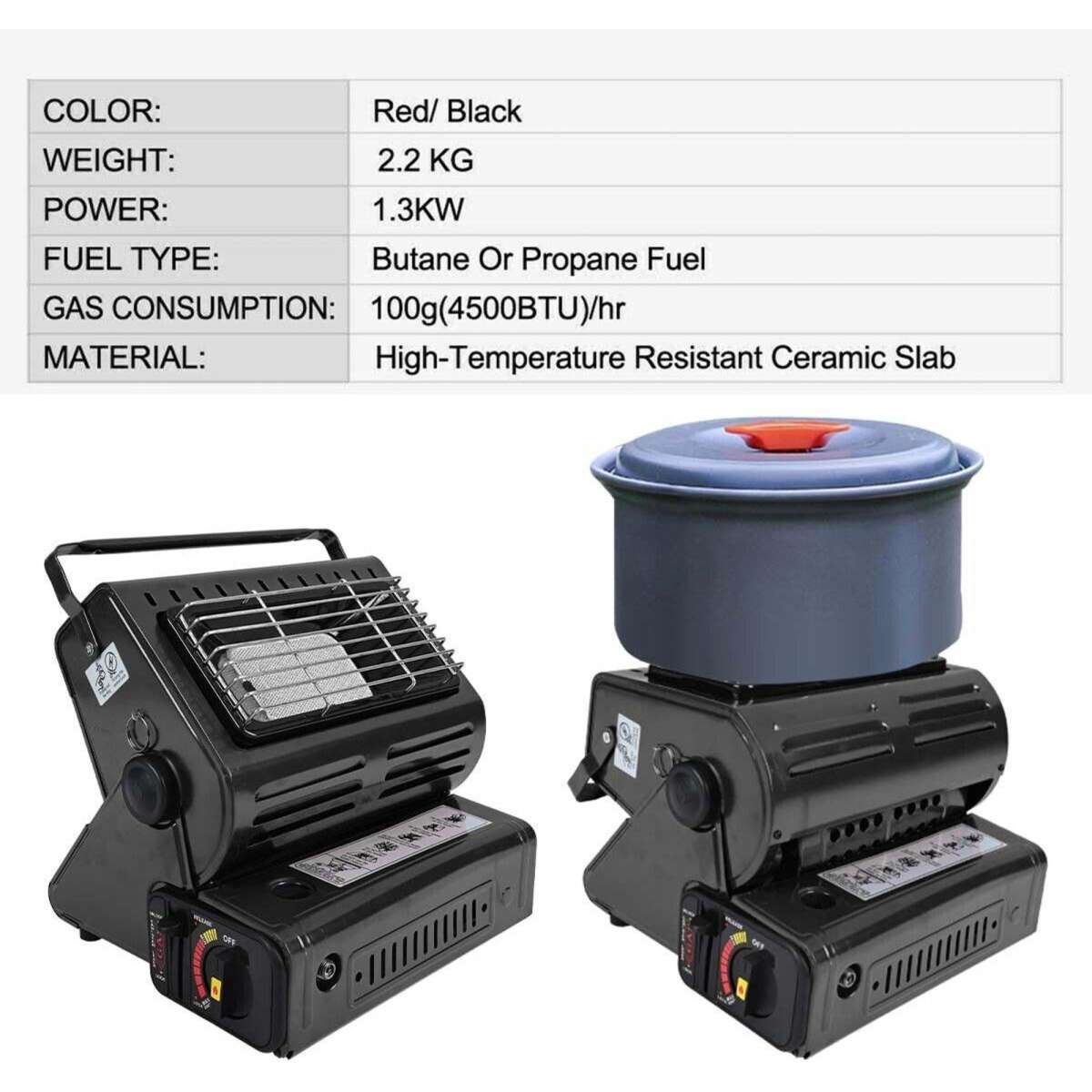 Tavice Portable Butane Gas Heater and Stove for Camping / Hiking