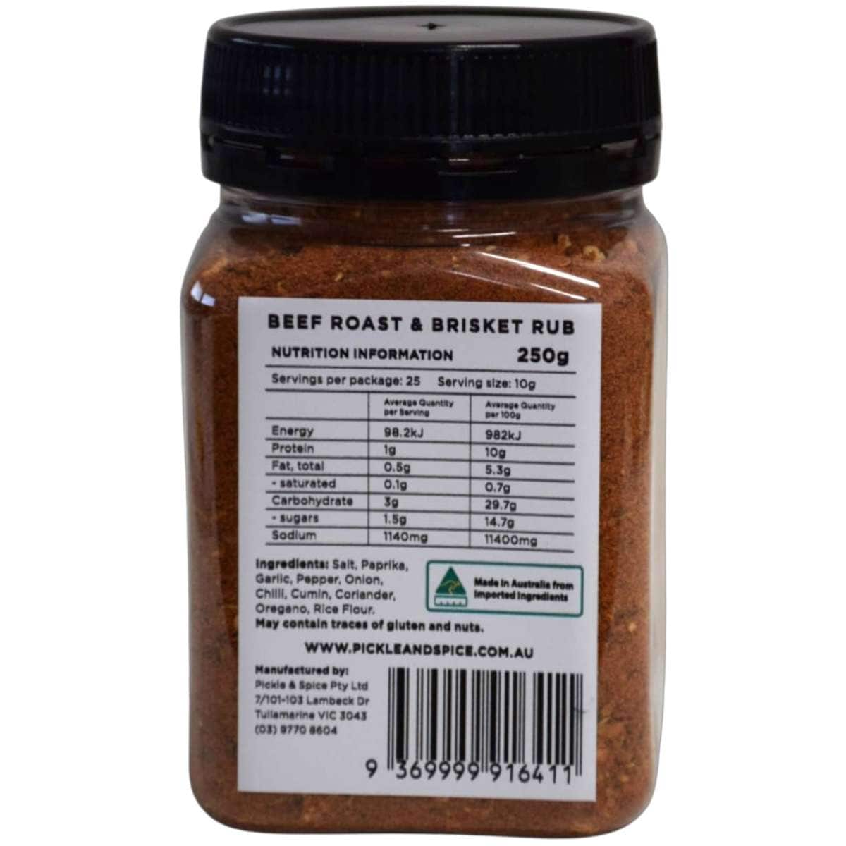 Pickle & Spice Beef BBQ Roast & Brisket Meat Rub 250g x 2 jars Woolworths