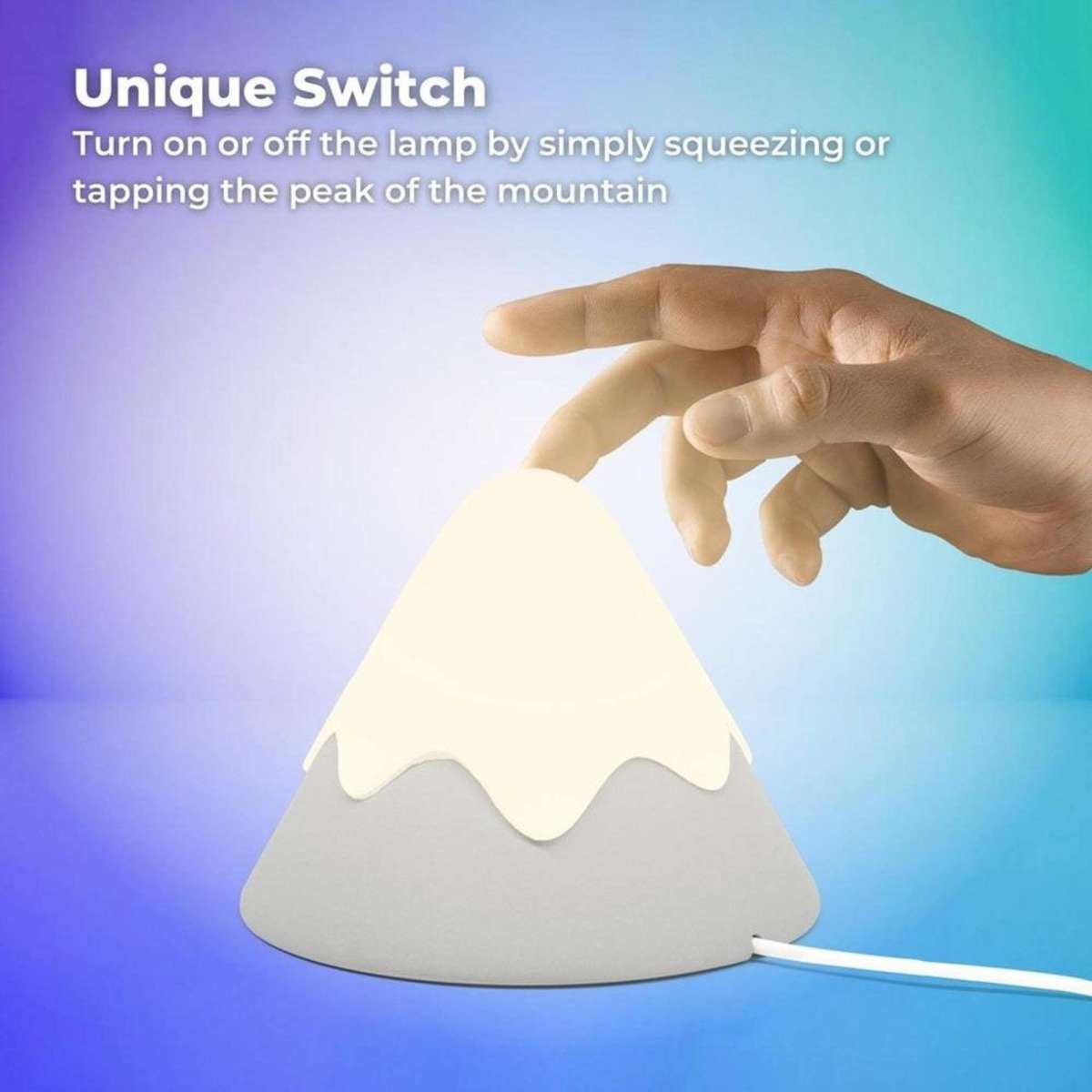 Muid Nightlight Snow Mountain LED Tap Sensor Bedside Table Portable
