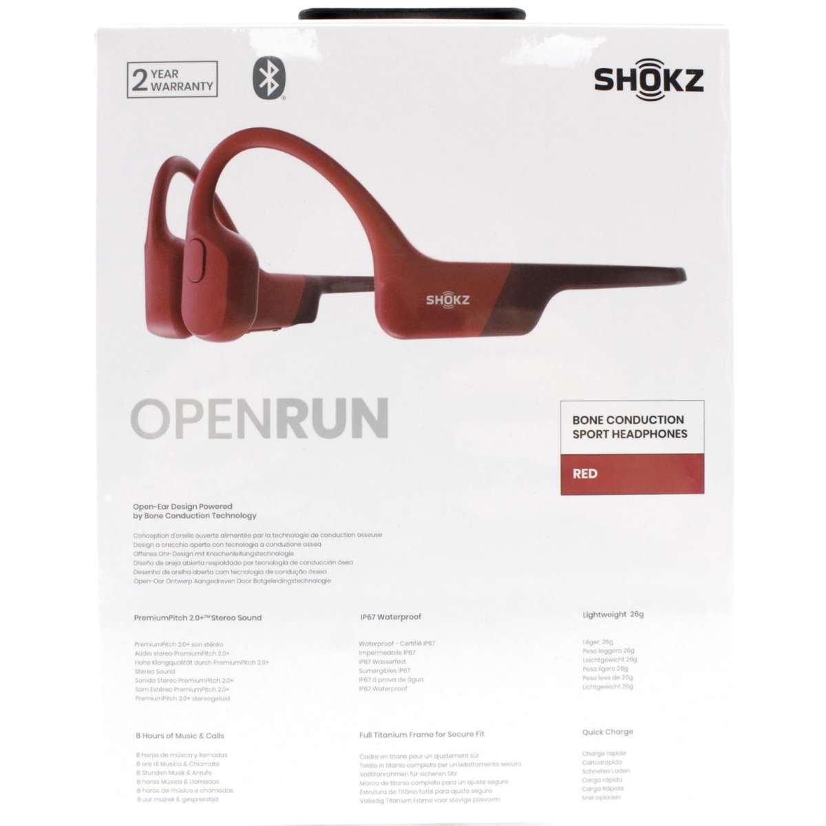 SHOKZ OpenRun Wireless Bluetooth Headphones - Red | Woolworths