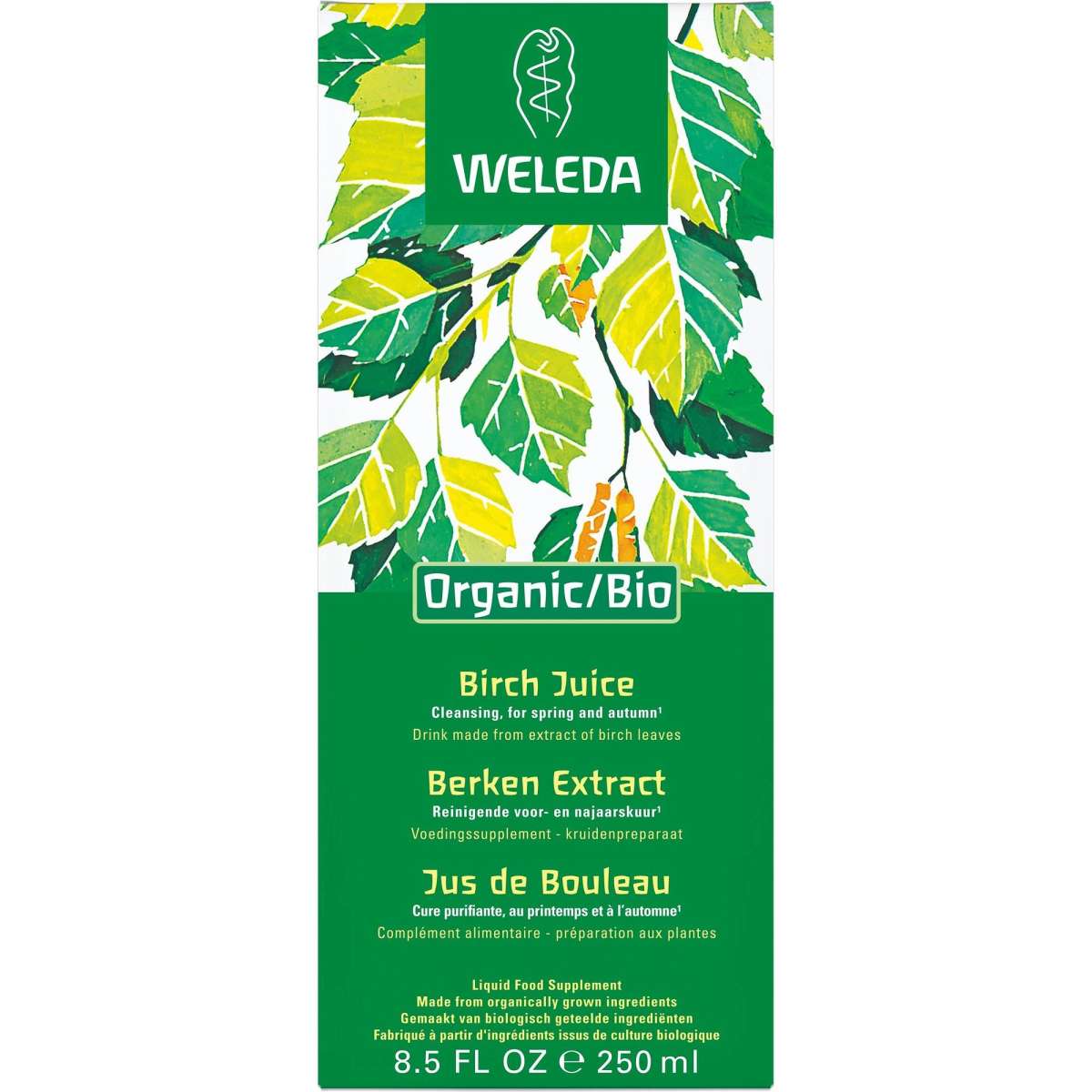 Weleda Birch Cleanse and Detox Set, Body Scrub, Oil, Juice, Reduce