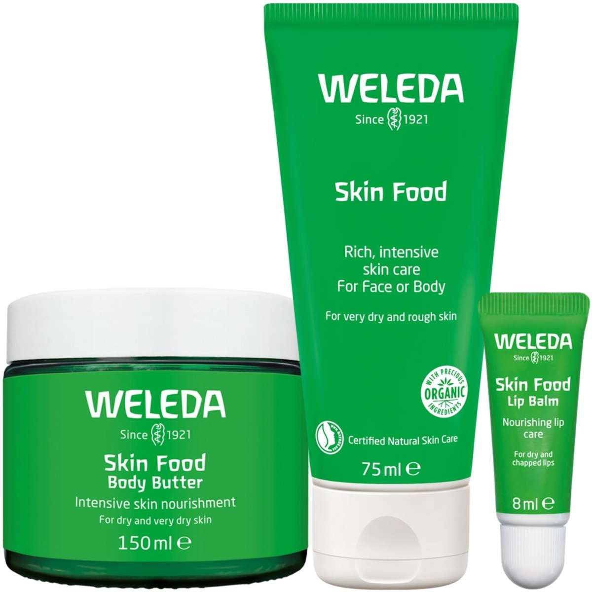 Weleda Skin Food Intense Hydration Body and Lip Balm Set, Body Butter