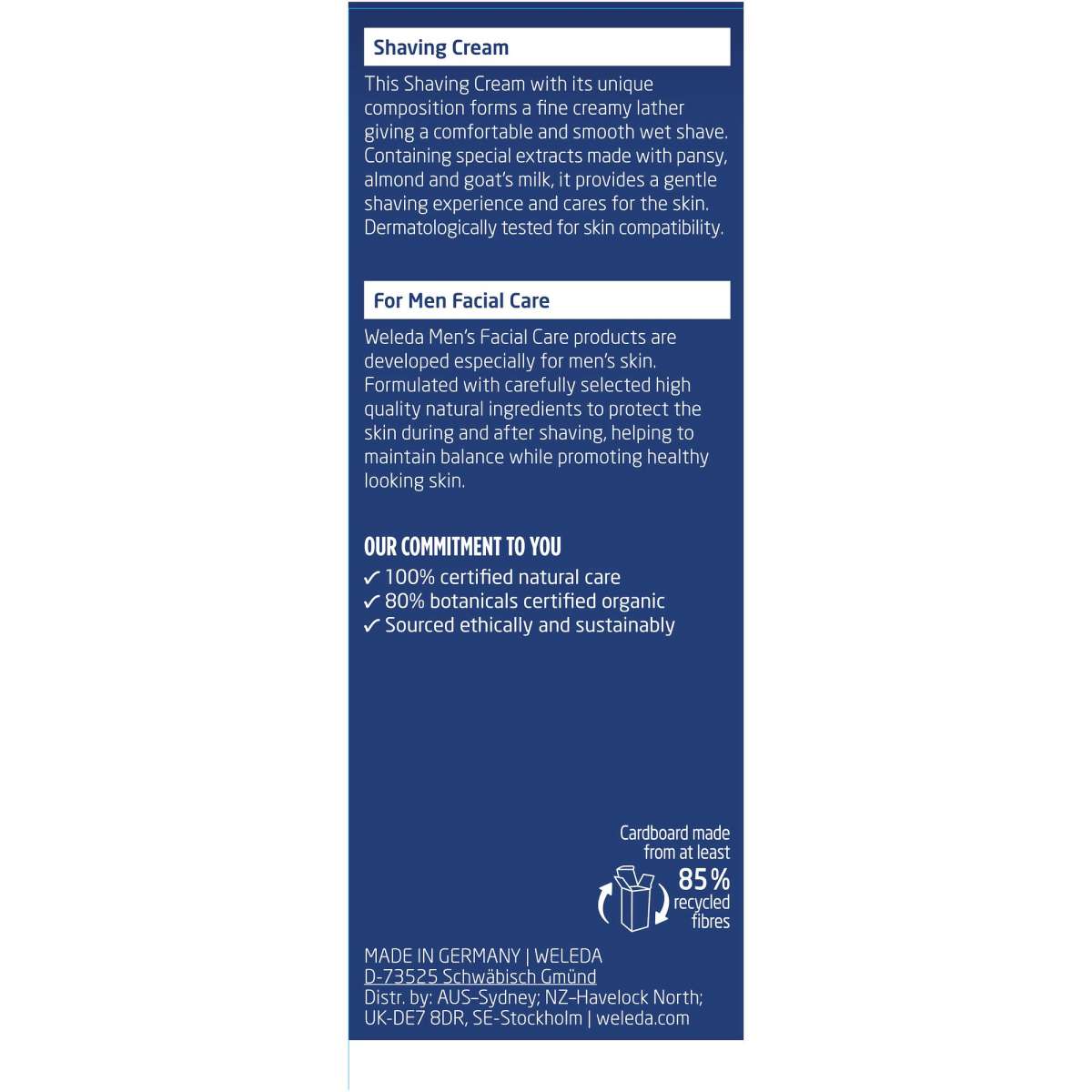 Weleda Men's Shaving Cream, Smooth and Gentle Wet Shave, All Skin Types