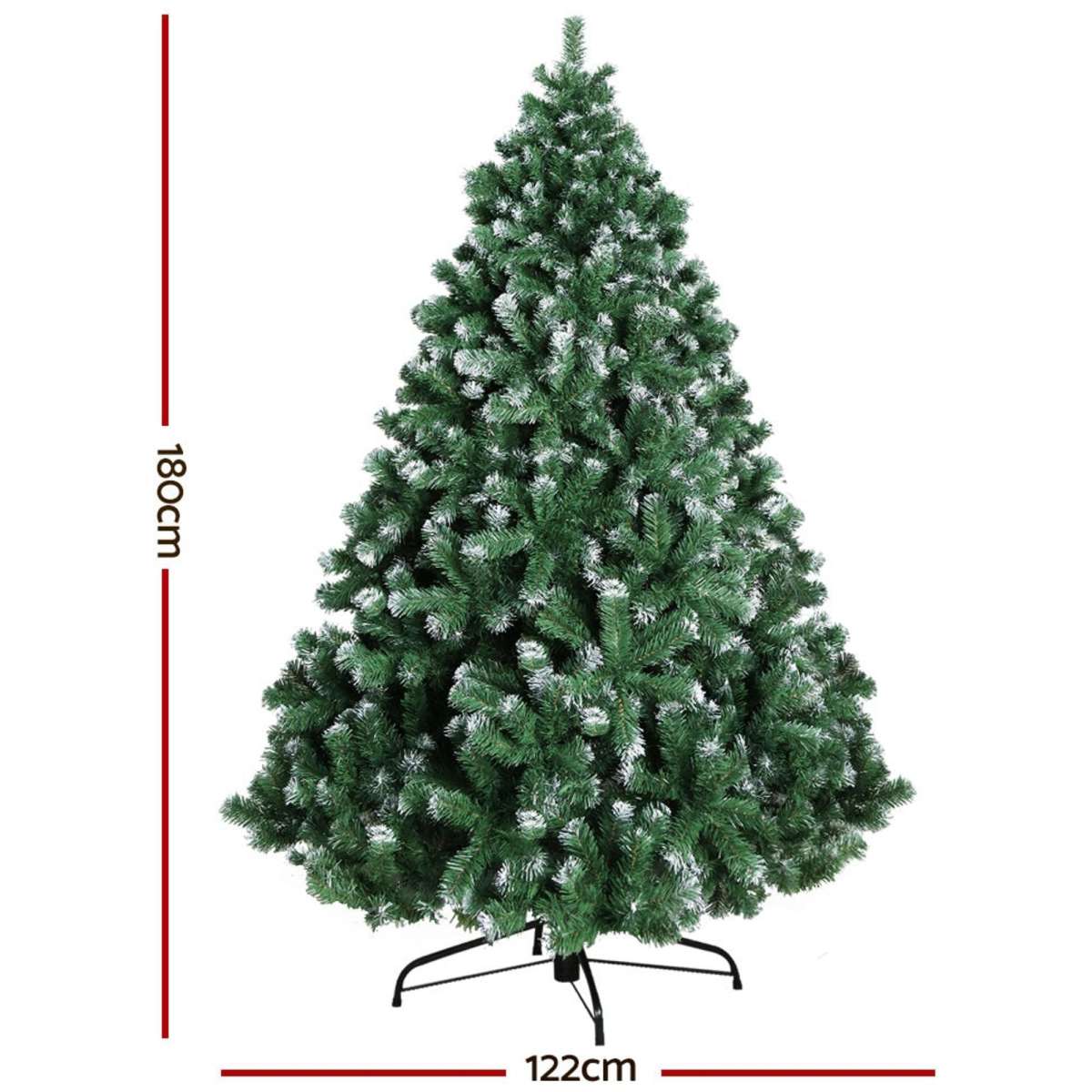Jingle Jollys Christmas Tree 1.8M Xmas Trees Decorations Snowy 800 Tips