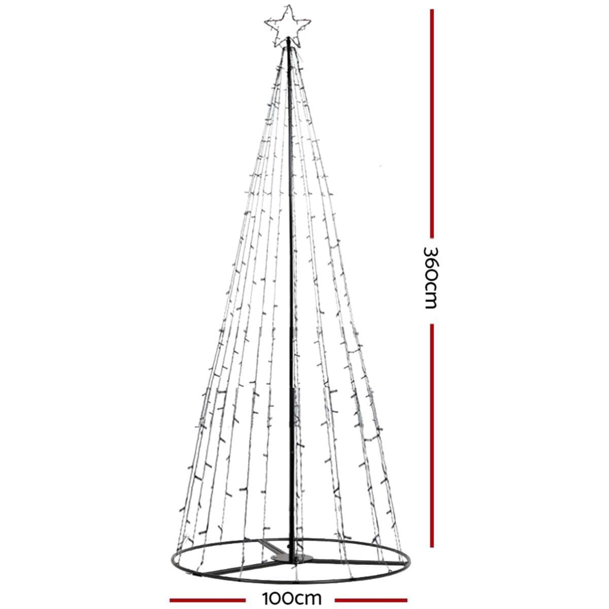 Jingle Jollys Christmas Tree 3.6M 400 LED Christmas Xmas Trees With