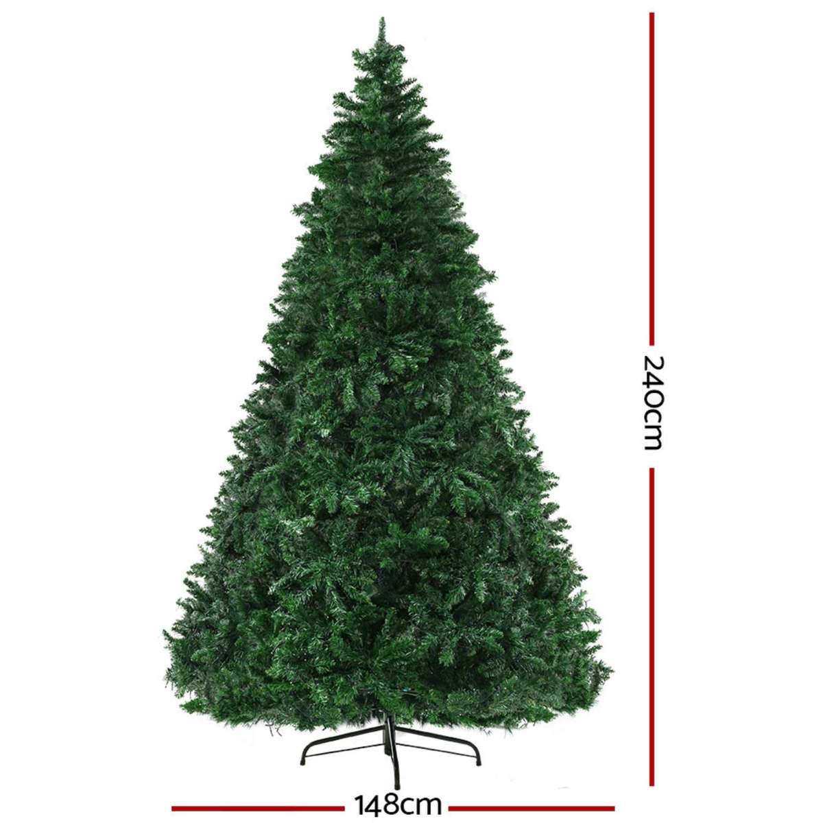 Jingle Jollys Christmas Tree 2.4M Green With 1488 LED Lights Multi ...