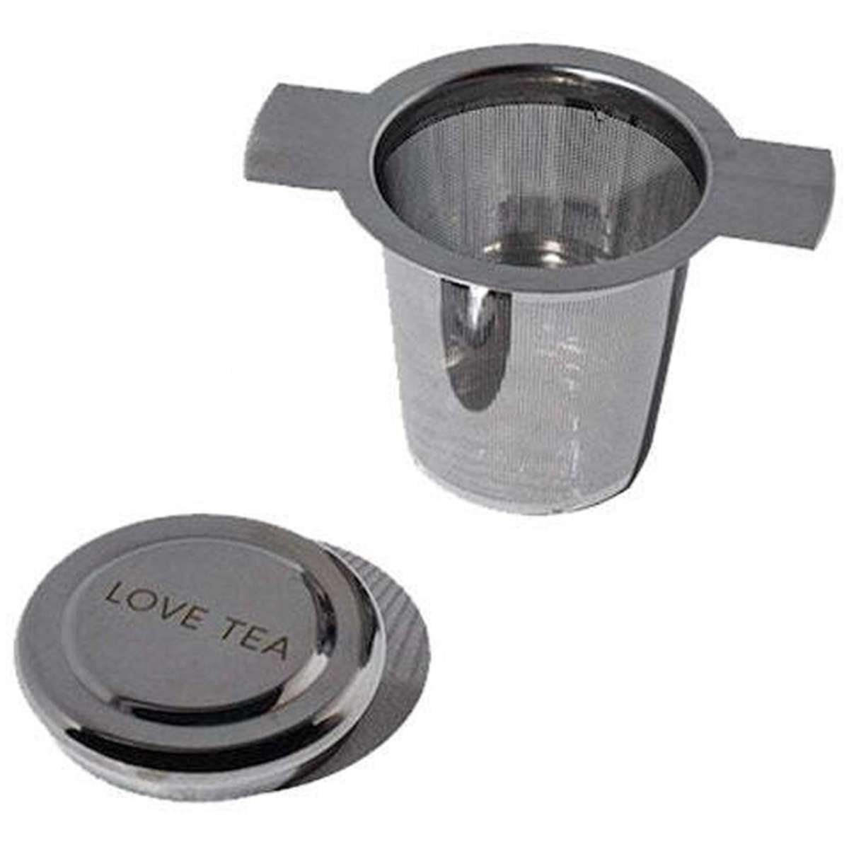 Love Tea Mug Infuser Stainless Steel Strainer Silver Woolworths
