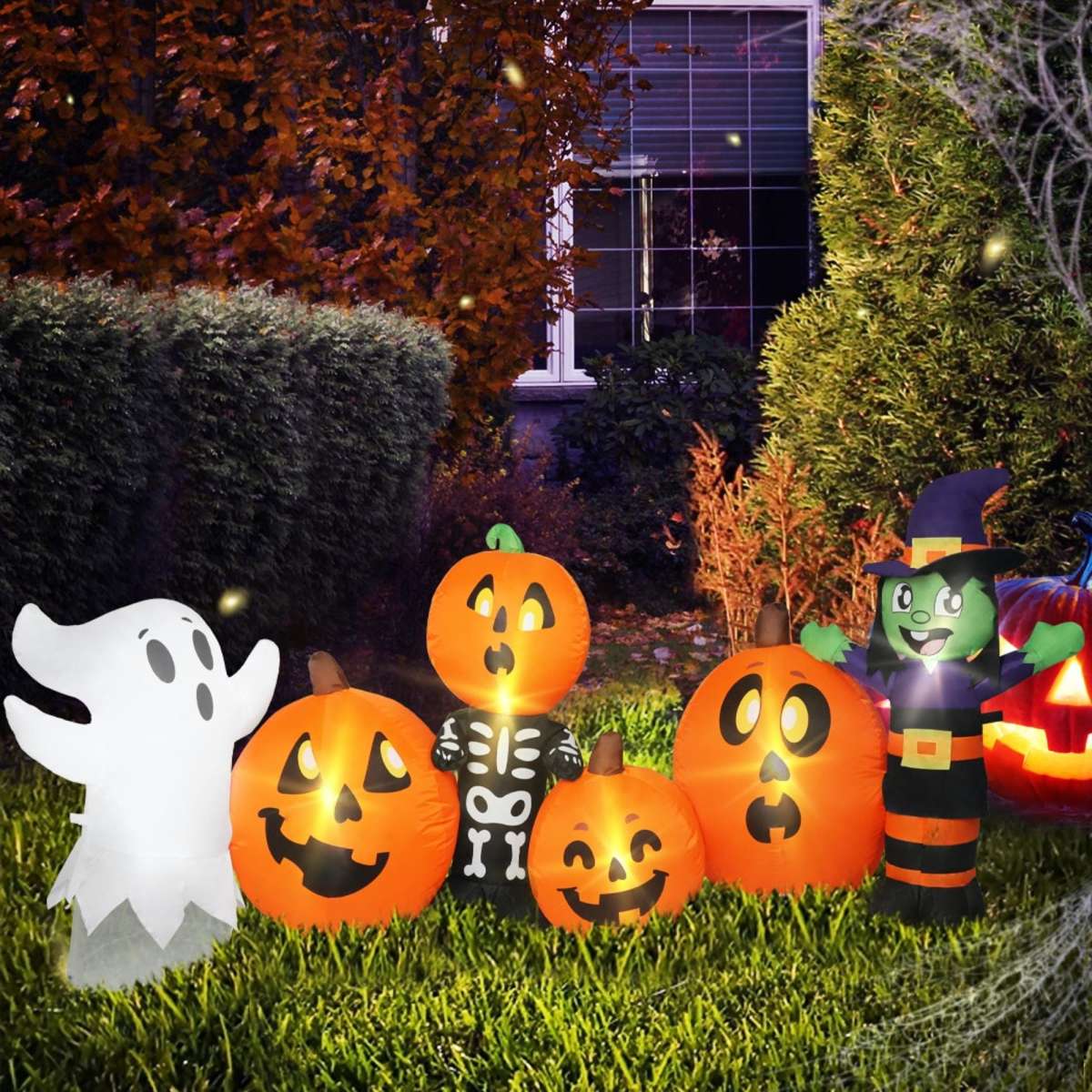 Emitto Halloween Inflatables LED Lights Blow Up Outdoor Yard Garden ...