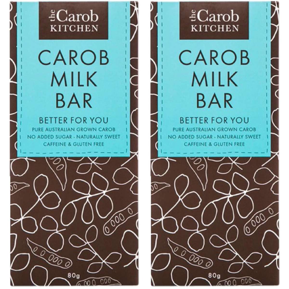 The Carob Kitchen Carob Bar Milk 80g 2pack Woolworths