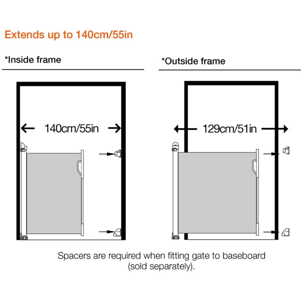 Dreambaby Retractable Safety Gate Black Woolworths