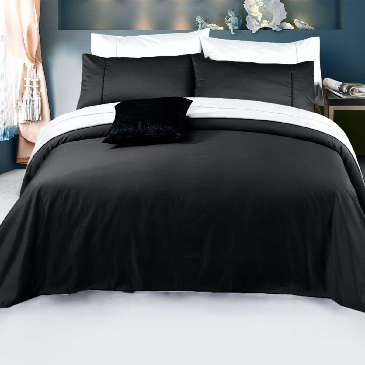 Benson Australia 2000tc Cotton Blend Sheet Set Black King 