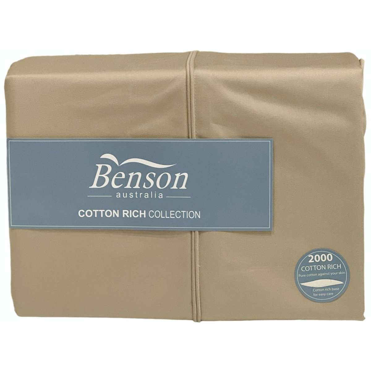 Benson Australia 2000TC Cotton Blend Sheet Set Mocha Double Woolworths