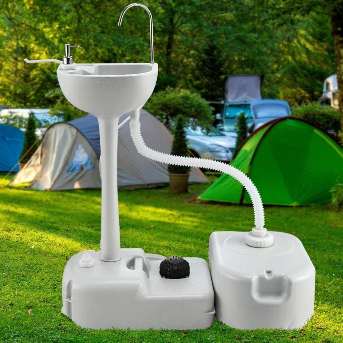 Weisshorn Camping Basin Portable Hand Wash Sink Stand 43L Capacity ...