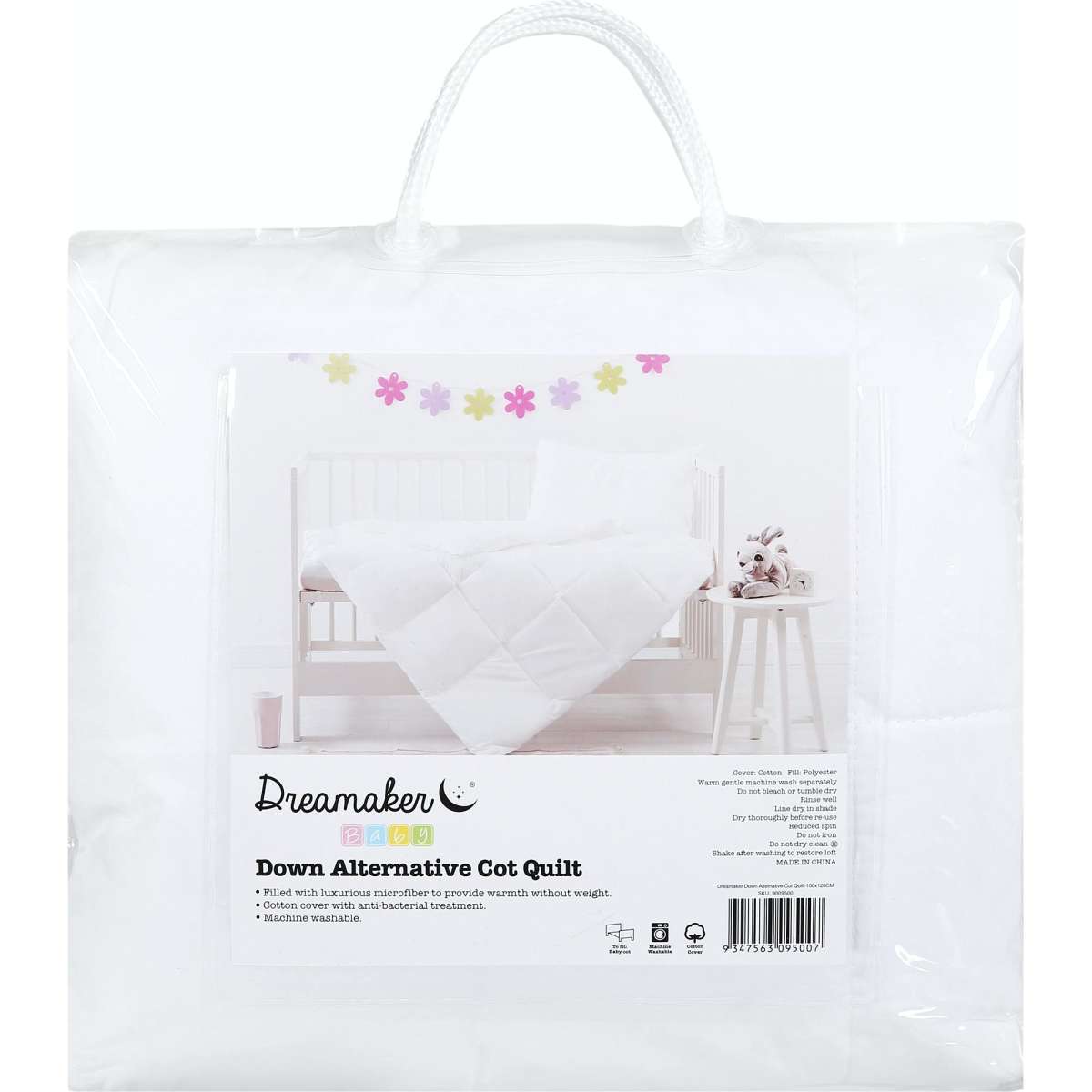 Dreamaker Baby Down Alternative Microfibre Cot Size Mattress Topper