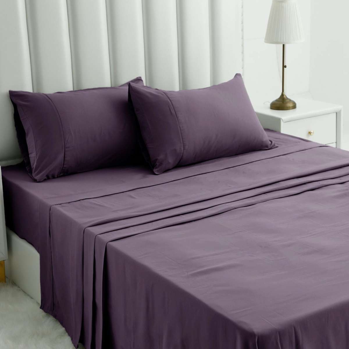 Envy Super Soft Microfiber Sheet Set Plum King Woolworths