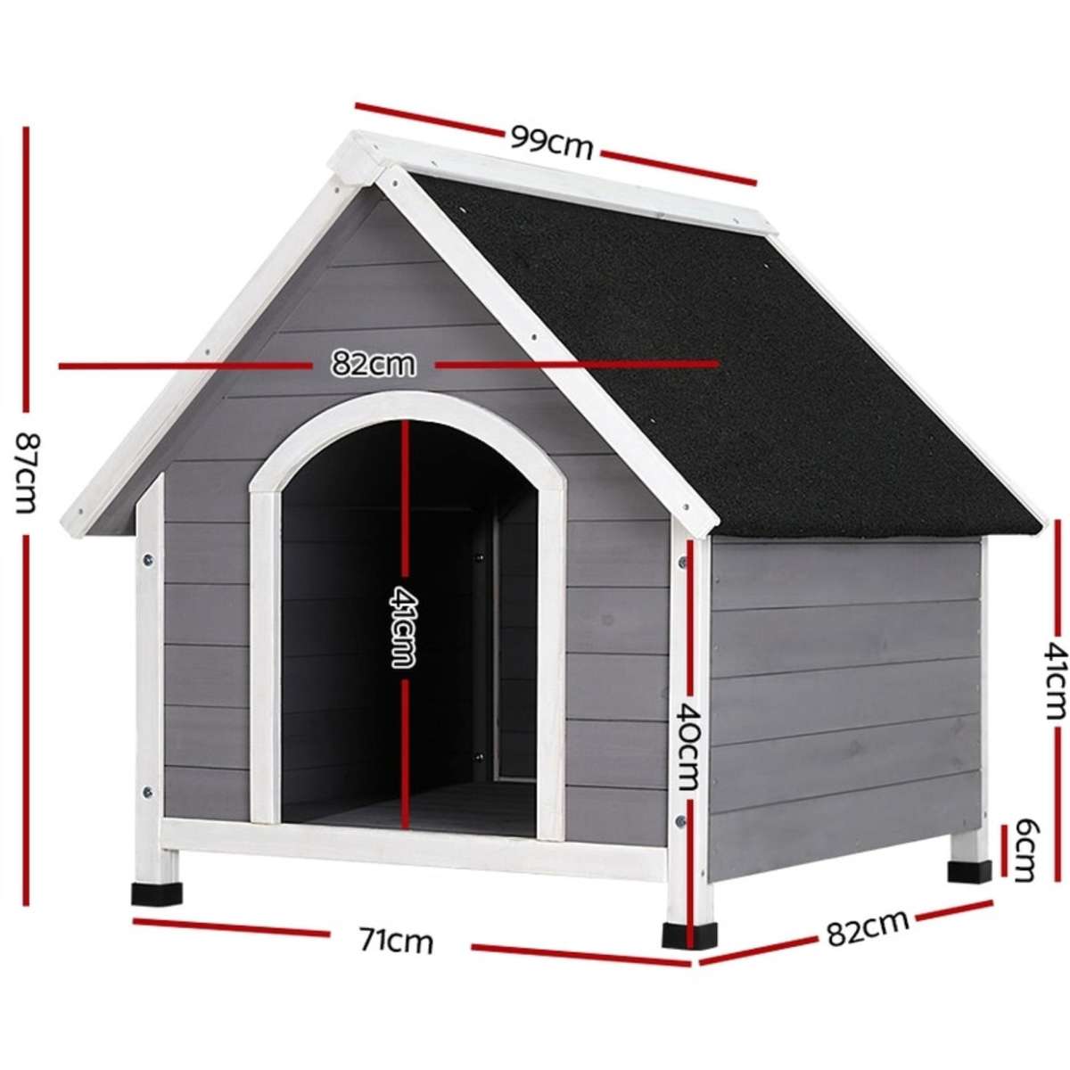 i.Pet Dog Kennel Wooden Large House Outdoor Indoor Puppy Pet Cabin