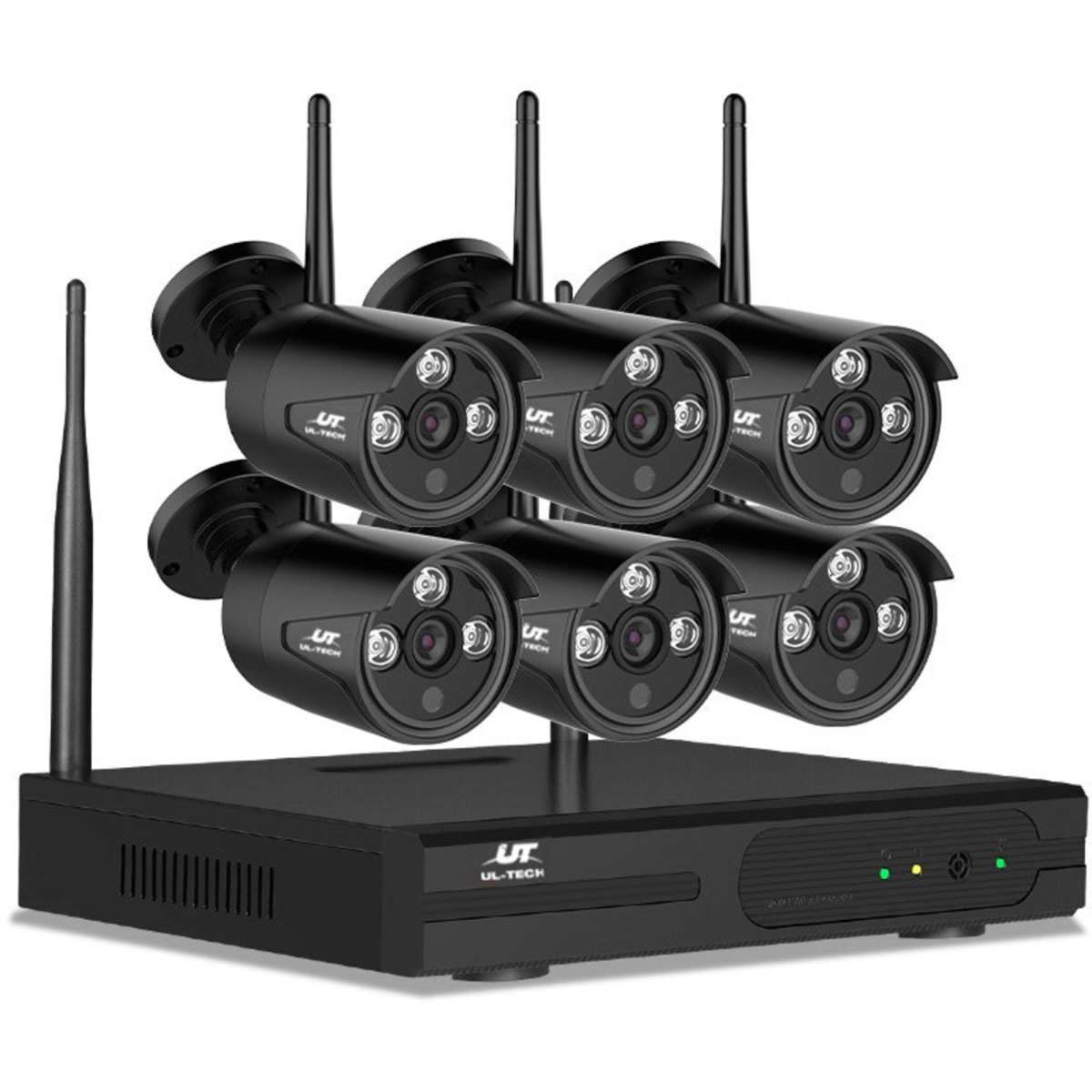 UL-Tech Wireless CCTV Security System 8CH NVR 3MP 6 Bullet Cameras ...