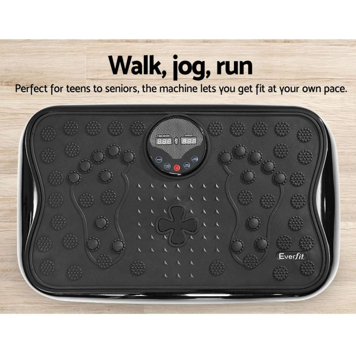 Everfit Vibration Machine Platform Vibrator With Resistance Rope Home