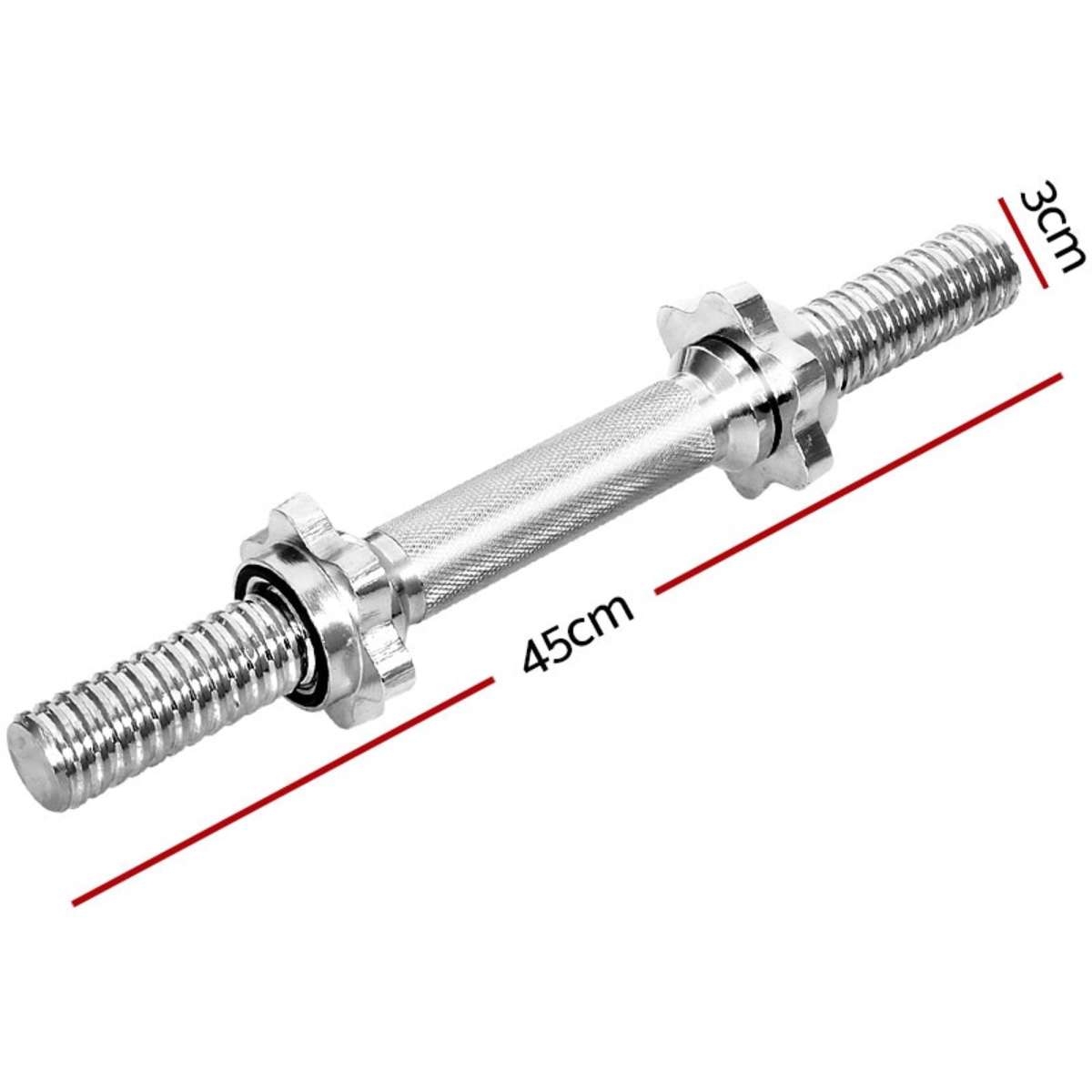 Everfit 45cm Dumbbell Bar Gym Home Exercise 150kg Capacity Woolworths