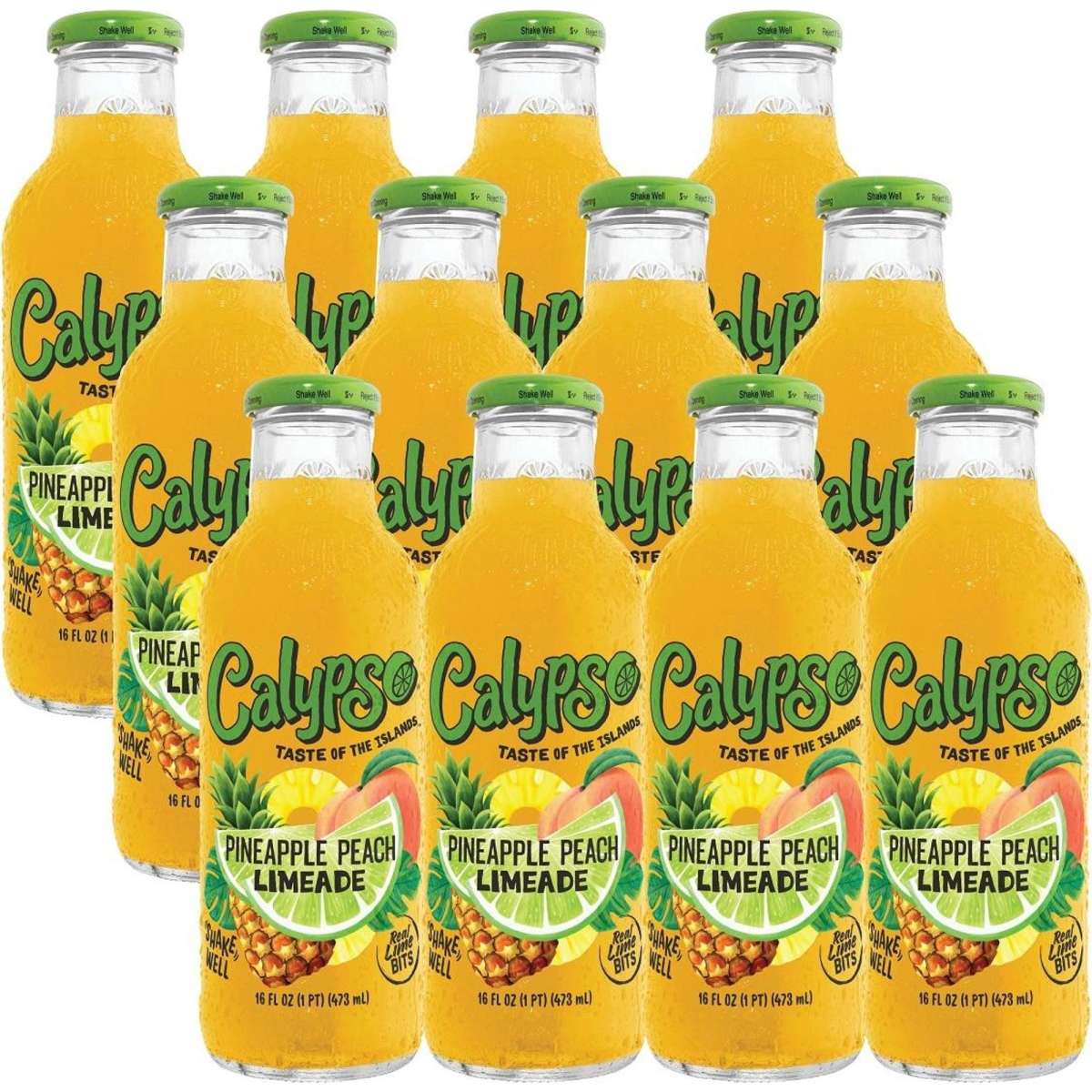 Calypso 473Ml Pineapple Peach Limeade 12Pk | Woolworths