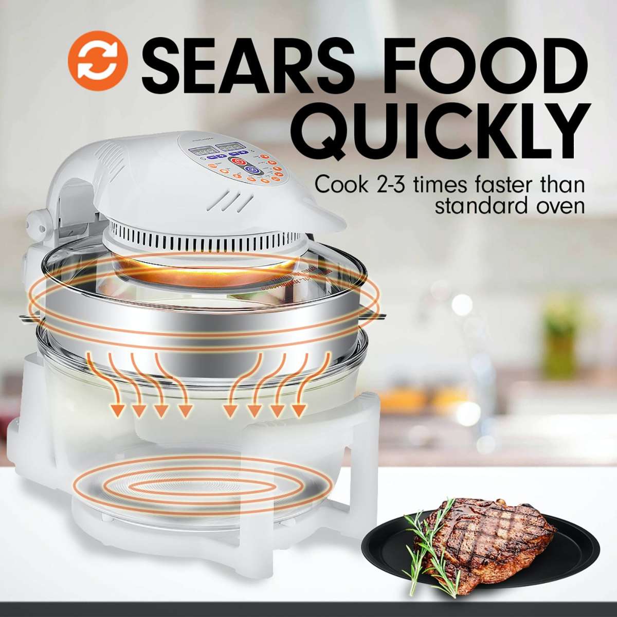 Highlander 17L Digital Turbo Convection Oven Electric Cooker Woolworths