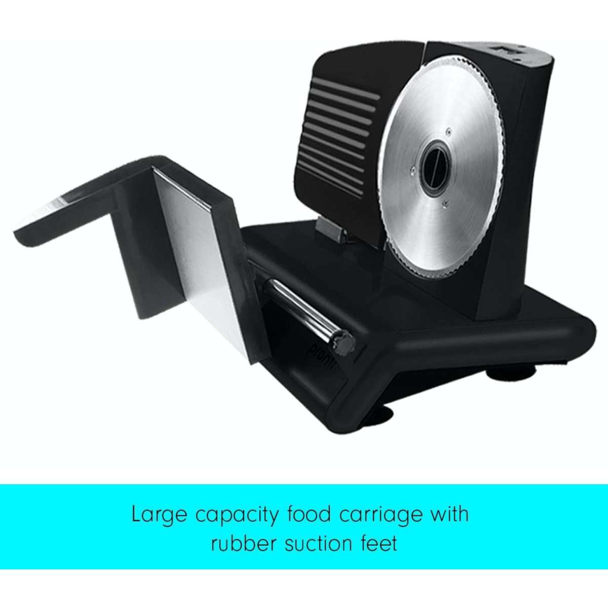 Pronti 200W Deli and Food Electric Meat Slicer Blades Processor Black