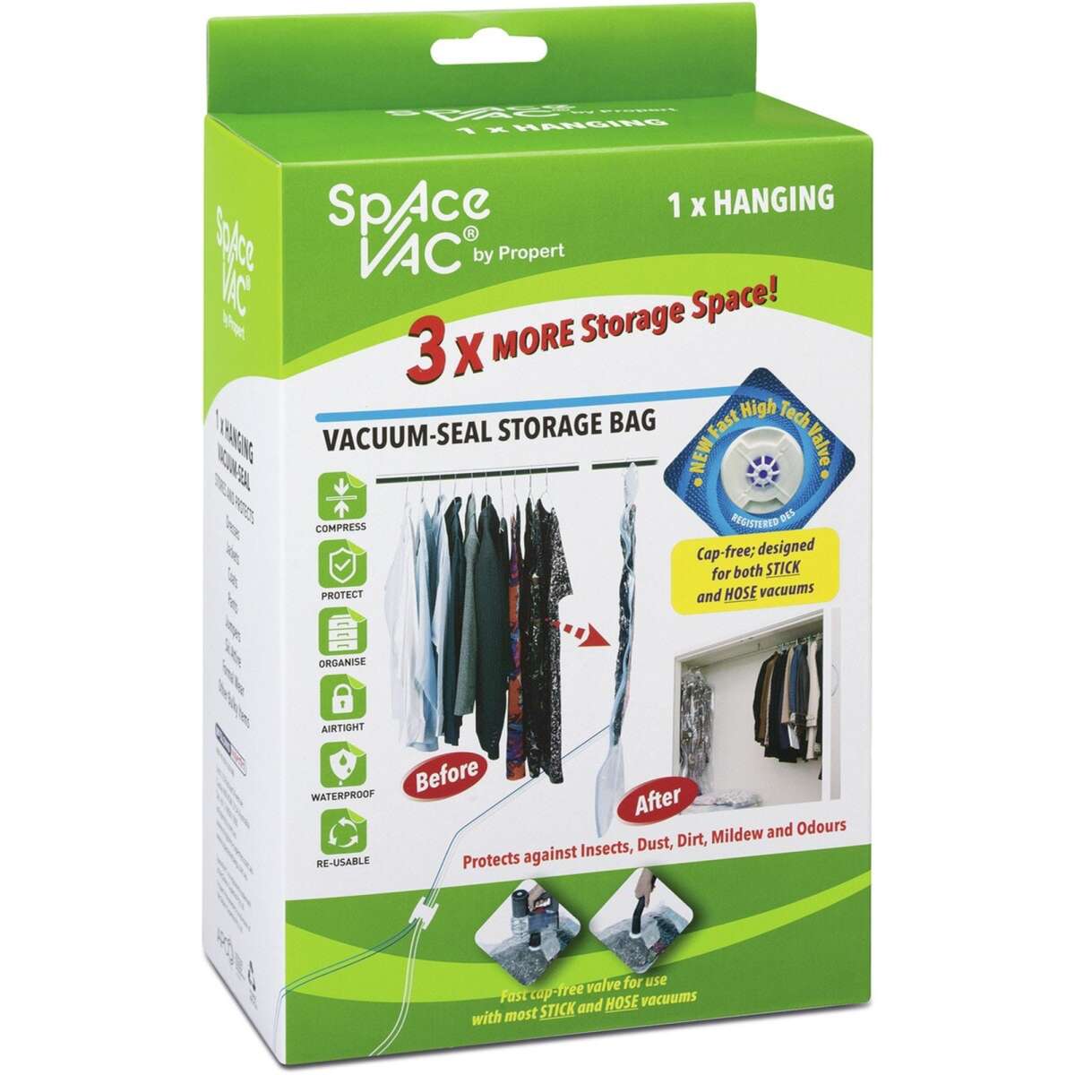 Space Vac Hanging VacuumSeal Dress Bag Woolworths