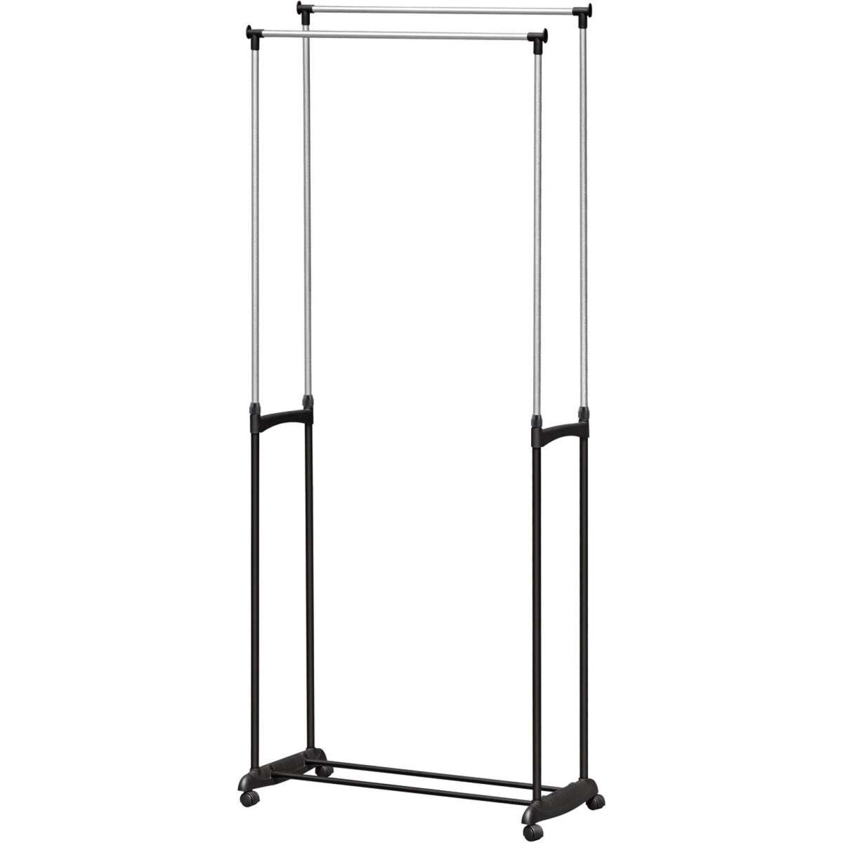 House & Home Portable Dual Clothes Rack Black Woolworths