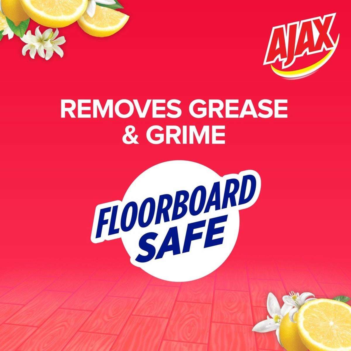 Ajax Multi Surface Floor Cleaner, 5L Value Refill Pack, Lemon Citrus, Floorboard Safe Woolworths