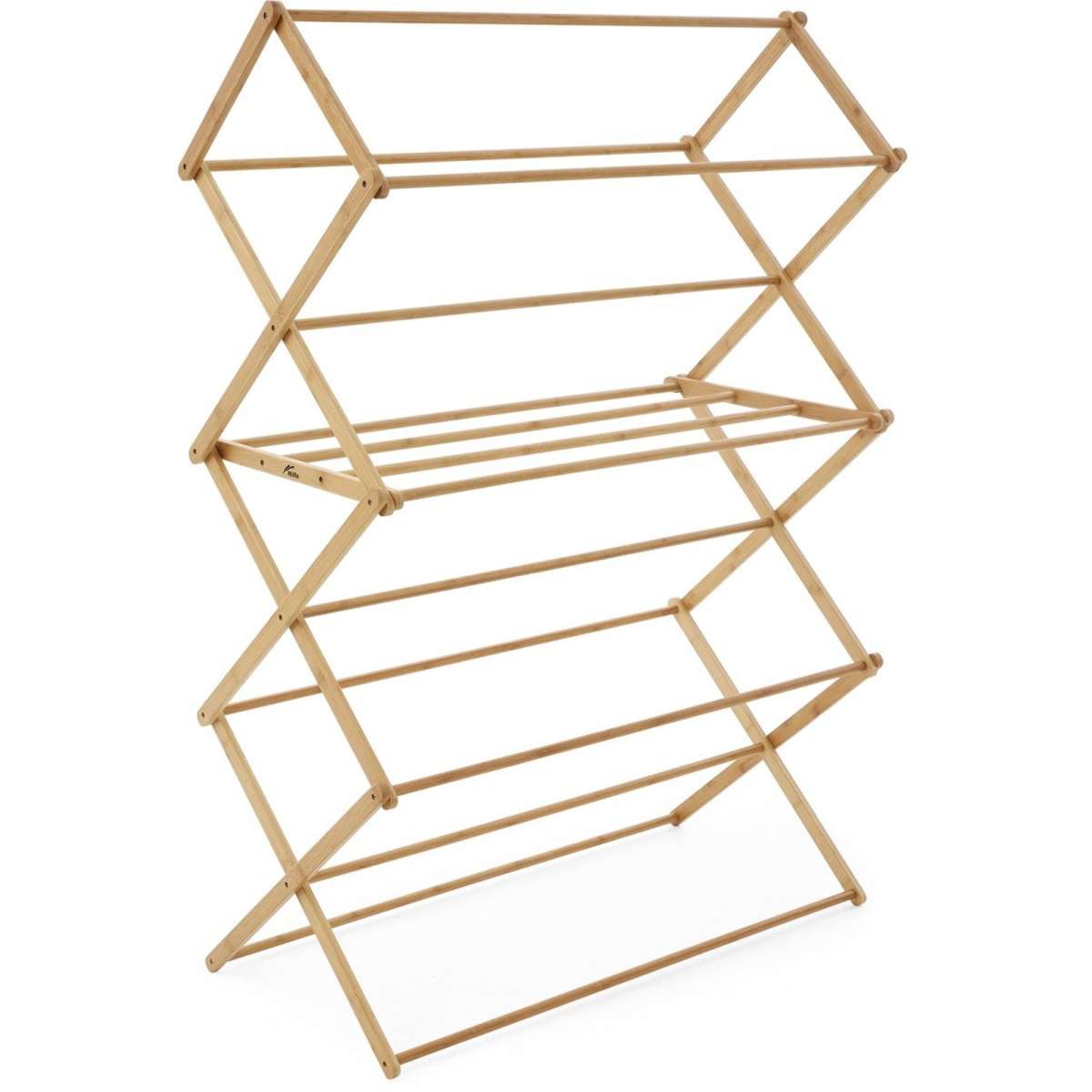 Hills Foldable Concertina Bamboo Airer Woolworths