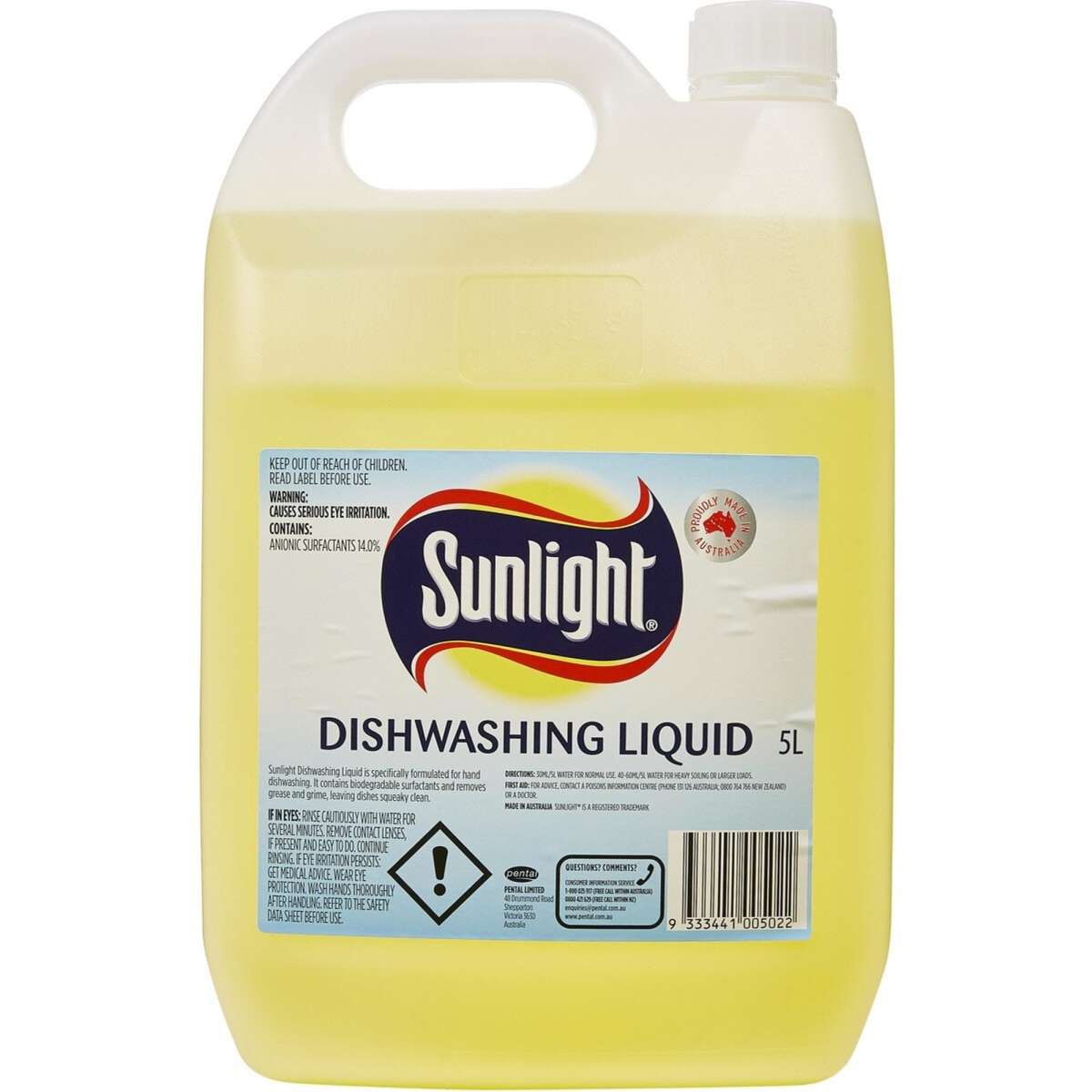 Sunlight Dishwashing Liquid 5L Woolworths