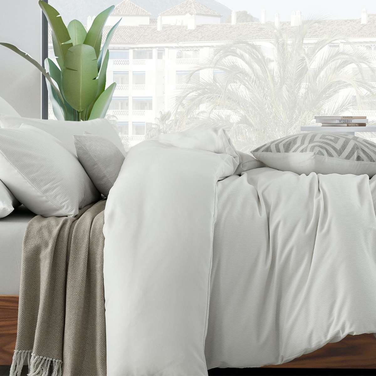 Royal Comfort Velvet Corduroy Quilt Cover Set Queen White Woolworths