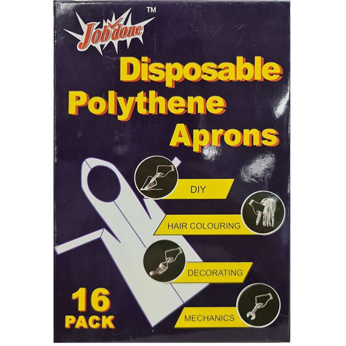 Jobdone Disposable Polythene Aprons 16PK Woolworths
