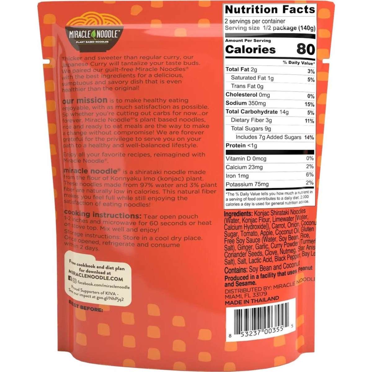 Miracle Noodle Japanese Curry 6 x 280g Woolworths