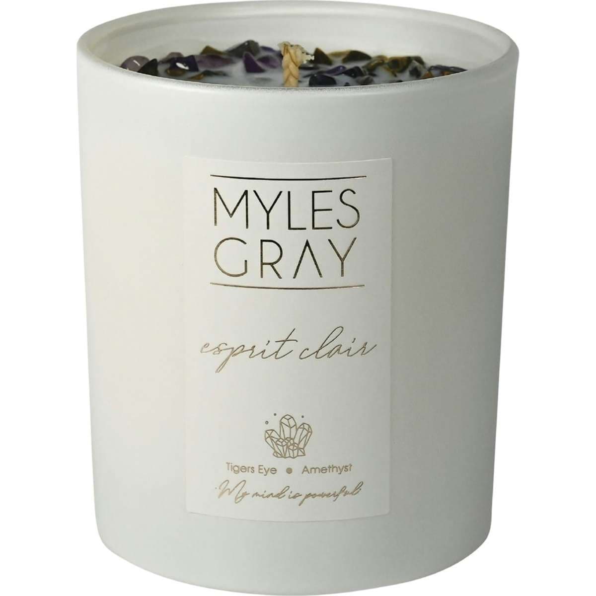 Myles Gray Crystal Infused Soy Candle Large Coconut & Clarity 1pack