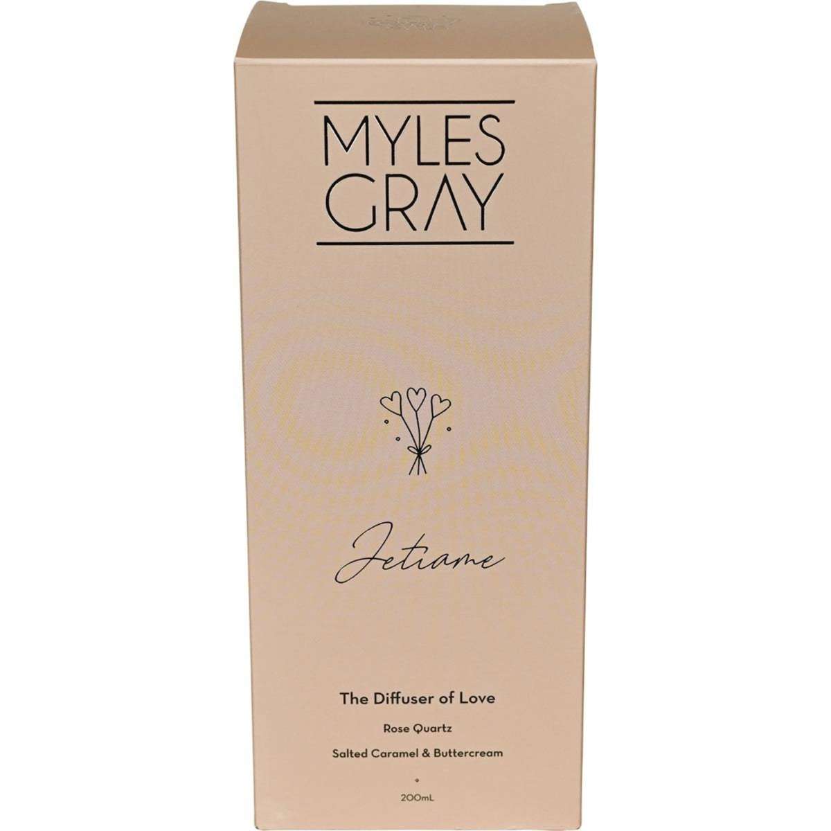Myles Gray Crystal Infused Reed Diffuser Salted Caramel & Buttercream