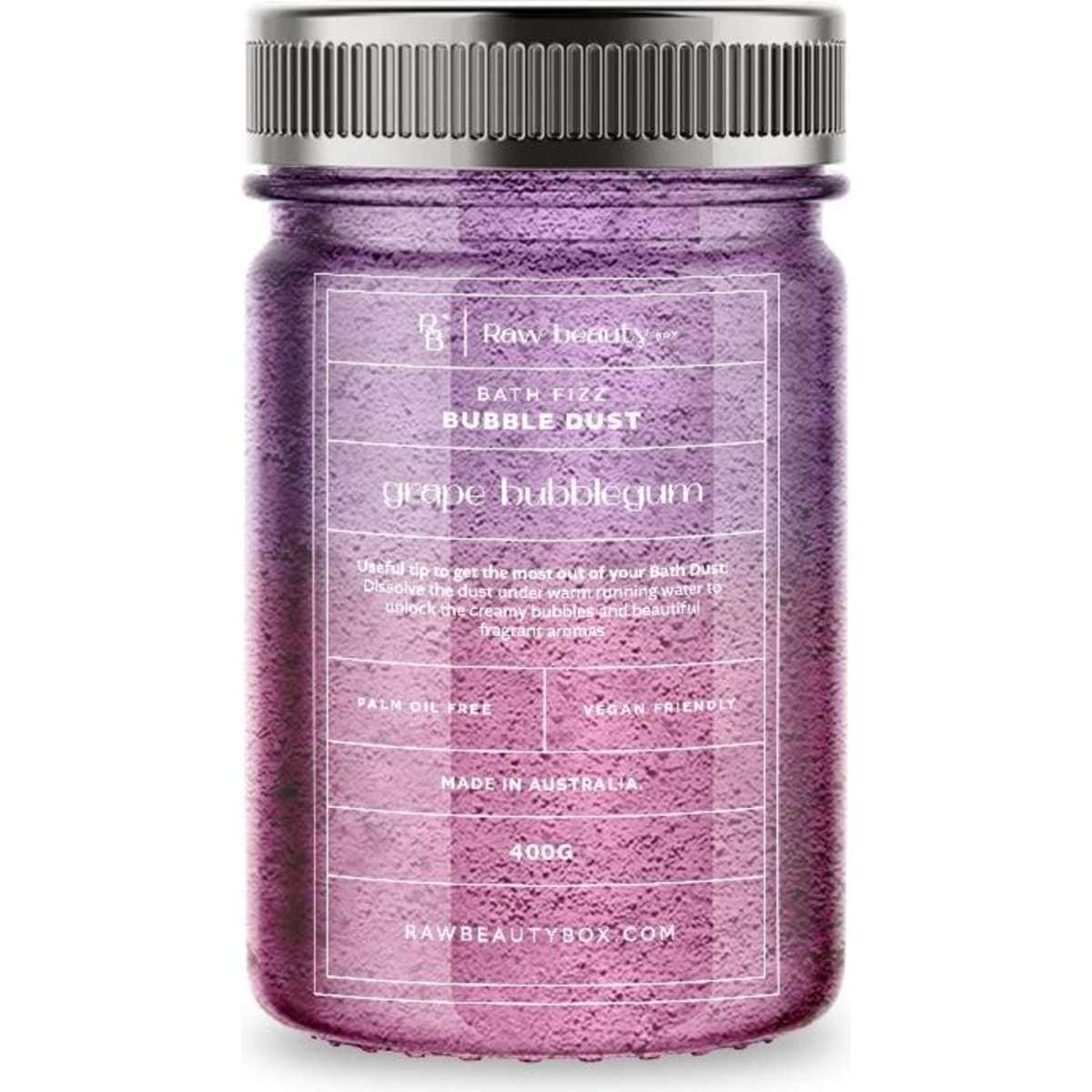 Raw Beauty Box Grape Bubblegum Bubble Bath Dust 400g Woolworths