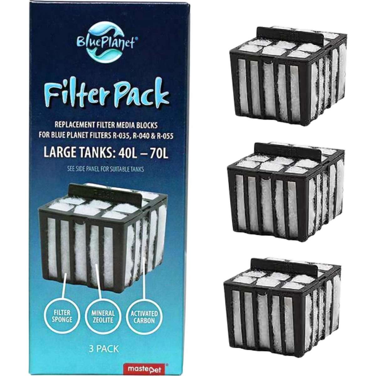 Blue Filter Media Replacement 40/70L Block 3 Pack Woolworths