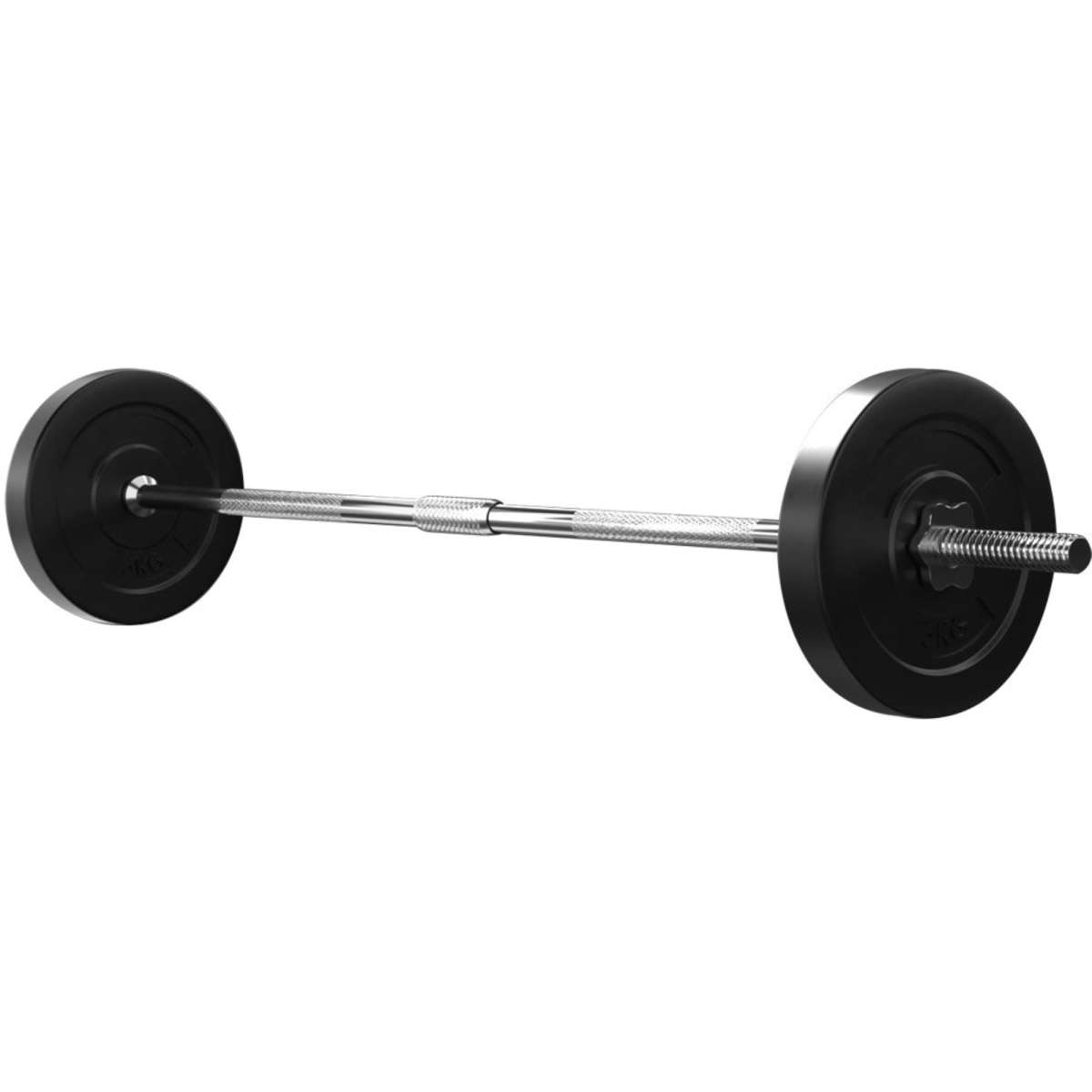 Everfit 18kg Barbell Set Weight Plates Bar Lifting Bench 168cm Woolworths