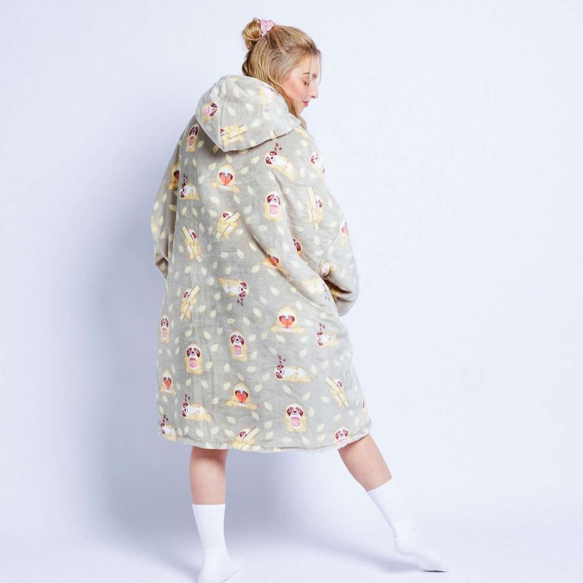 The Oodie Wearable Blanket Hoodie Sloth Adult Size Woolworths