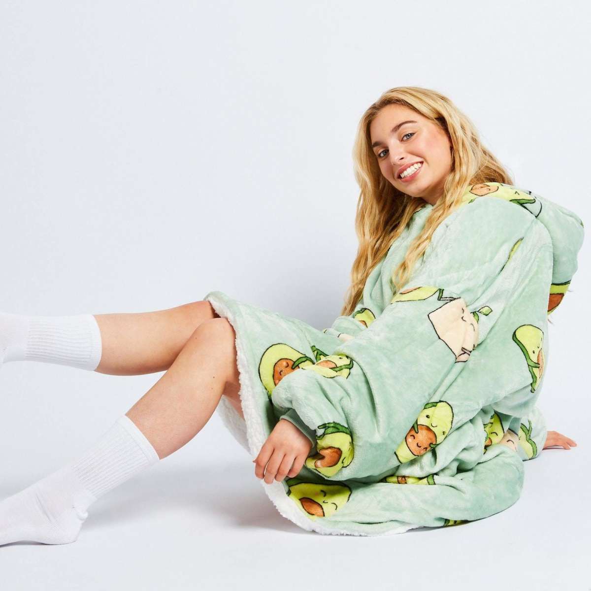 The Oodie Wearable Blanket Hoodie Avocado Adult Size Woolworths