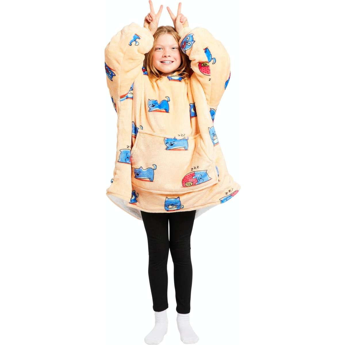 The Oodie Wearable Blanket Hoodie Cat Kids Size | Woolworths