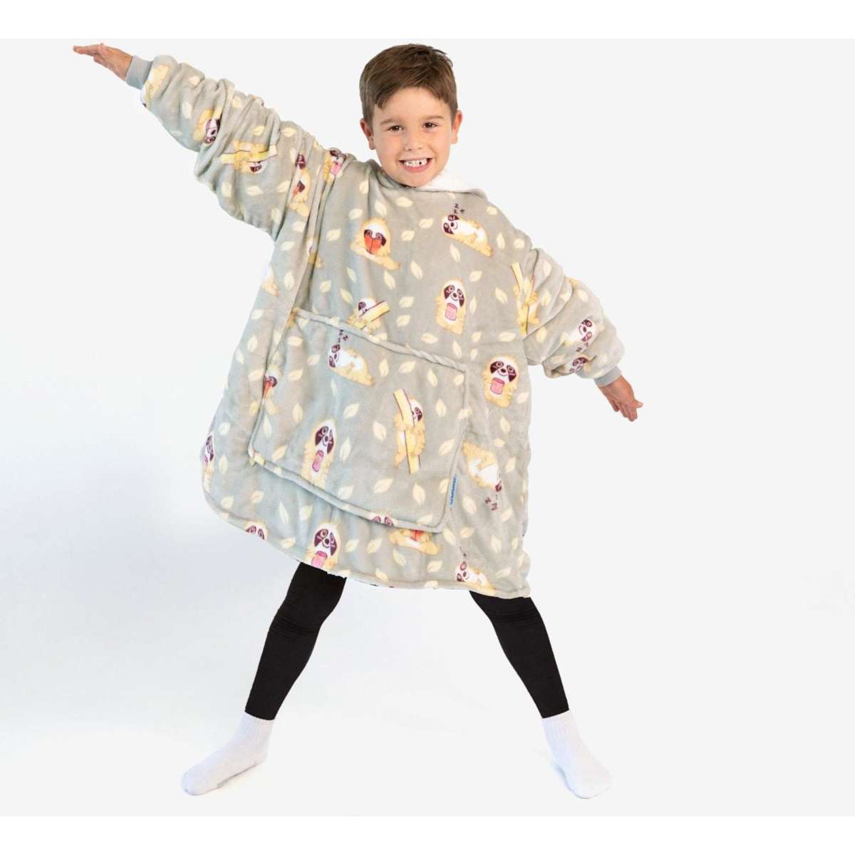 The Oodie Wearable Blanket Hoodie Sloth Kids Size Woolworths