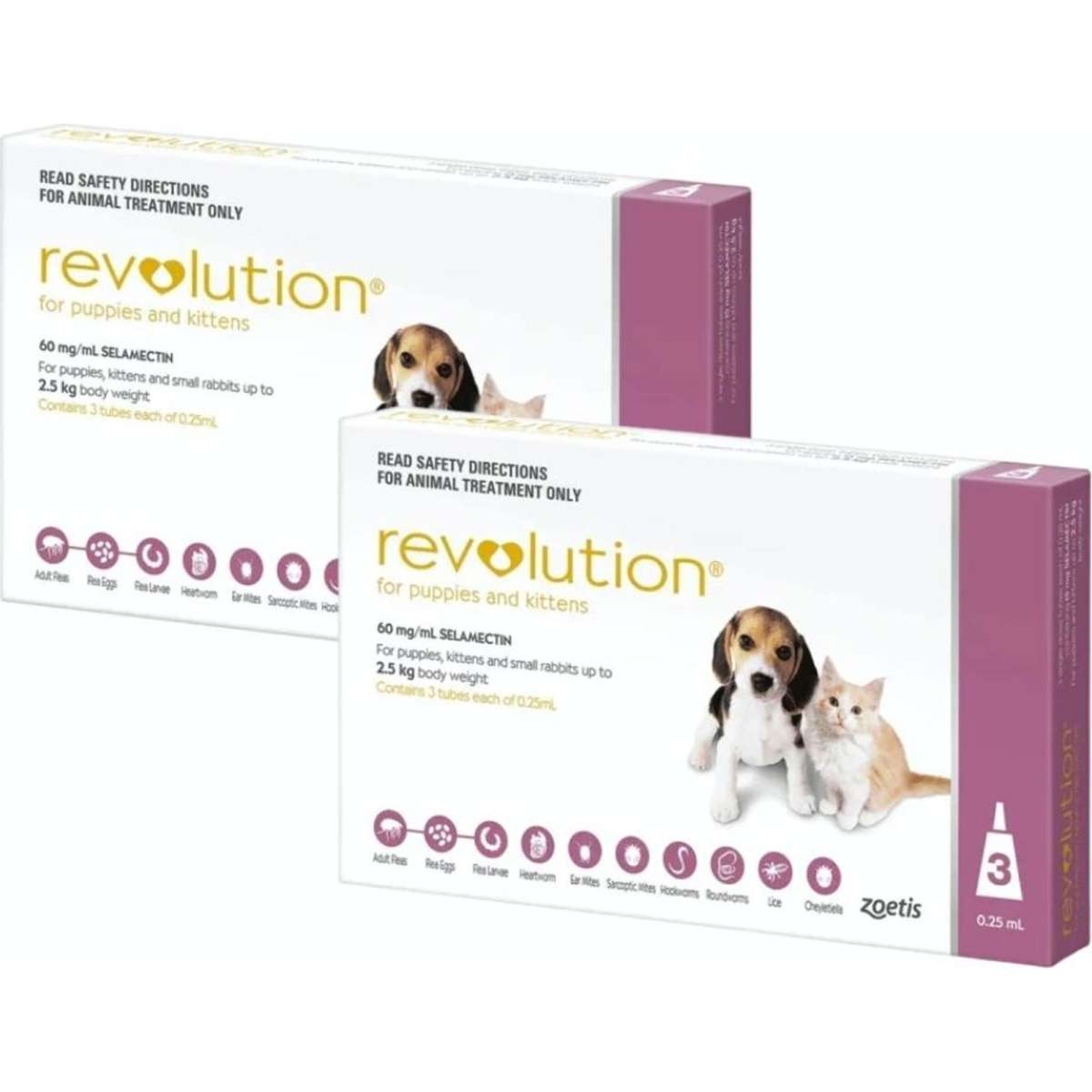 Revolution for Puppies & Kittens 60mg (Pink) 2x3 Pack | Woolworths