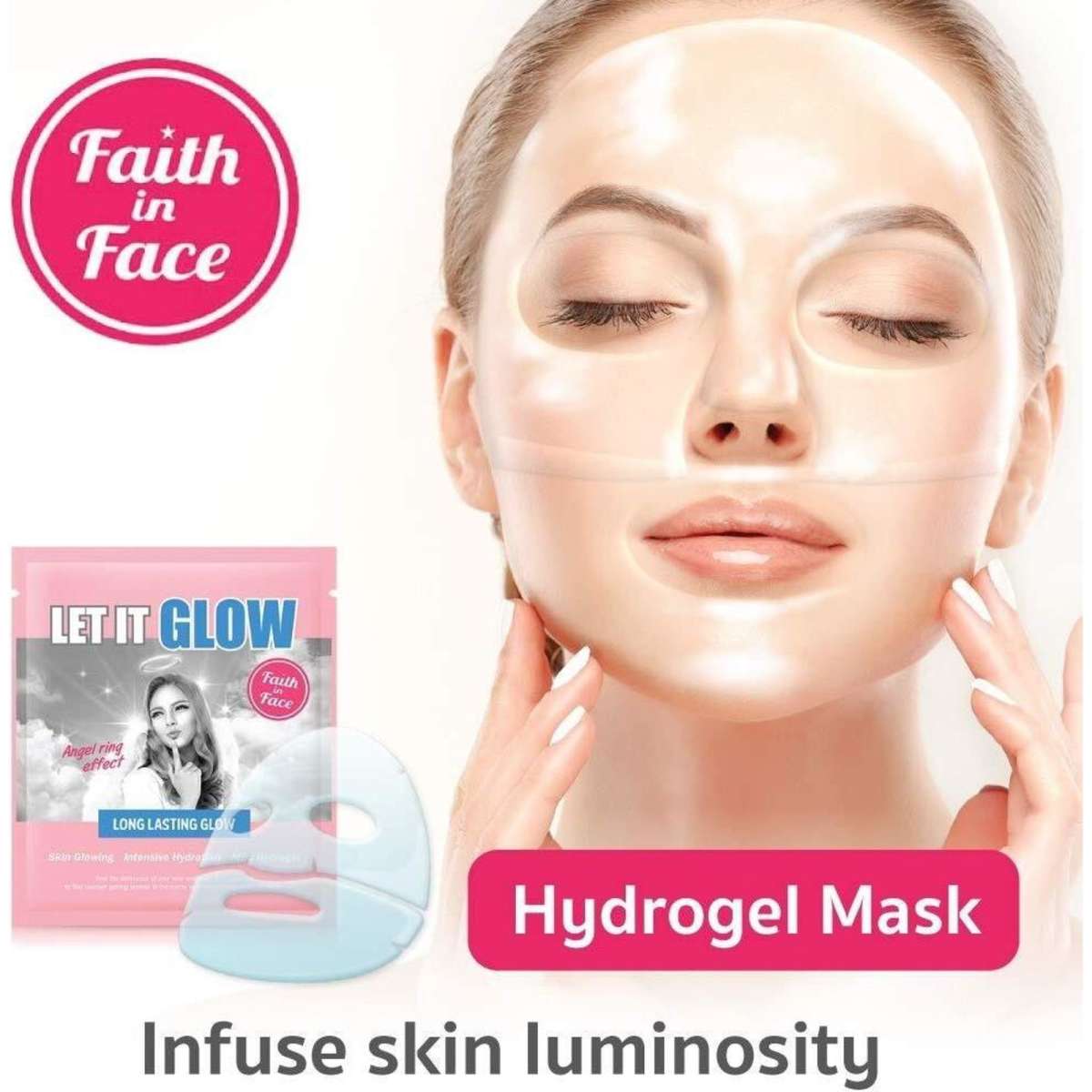 Faith In Face Let It Glow Hydrogel Mask (10 Pcs)|Vegan|Facemask|Glowing ...