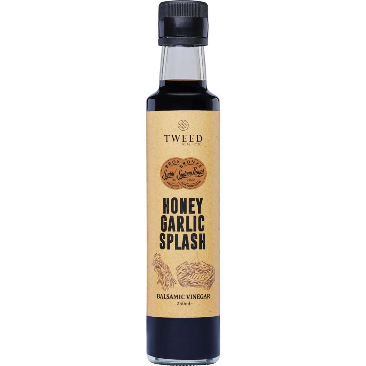 Tweed Real Food Honey Garlic Splash Balsamic Vinegar 250ml Woolworths