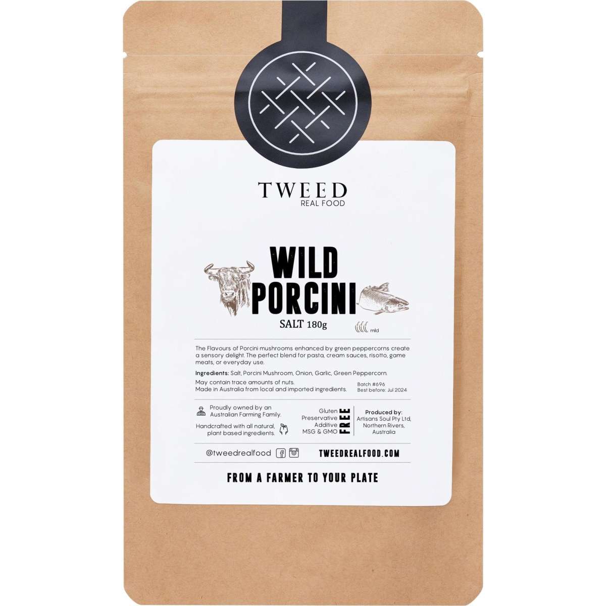Tweed Real Food Wild Porcini Salt 180g Woolworths