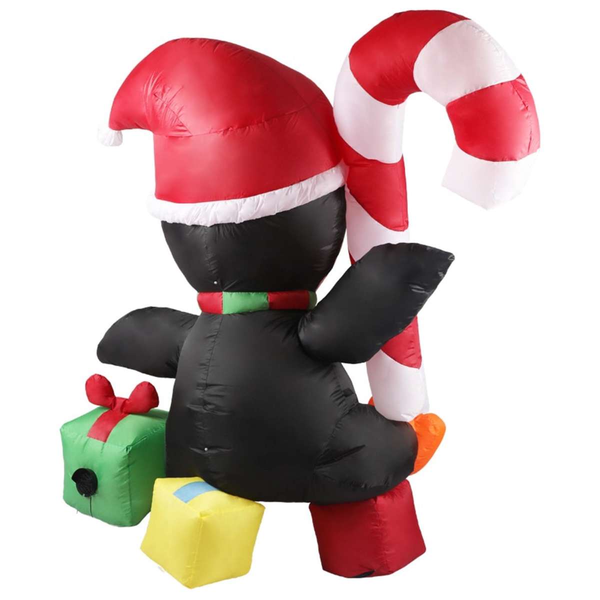 Santaco Inflatable Christmas Decor Happy Penguin 1.8M LED Lights Xmas