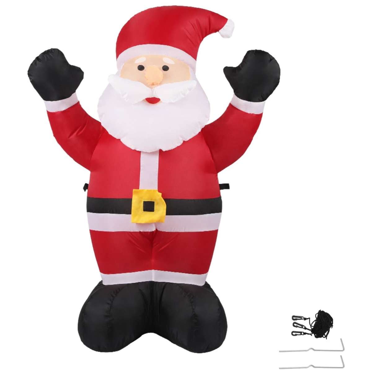 Santaco Inflatable Christmas Decor Cheerful Santa 1.2M LED Lights